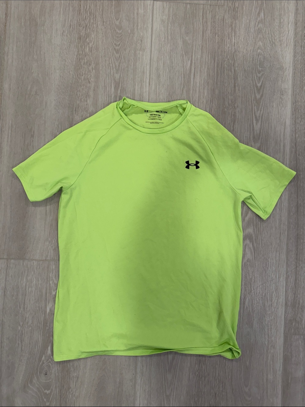 Under Armour Men’s High-Visibility Lime Short Sleeve Training Tee small